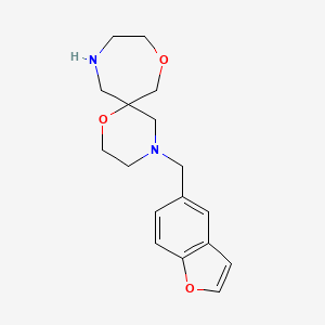 molecular formula C17H22N2O3 B5497854 4-(1-benzofuran-5-ylmethyl)-1,8-dioxa-4,11-diazaspiro[5.6]dodecane 