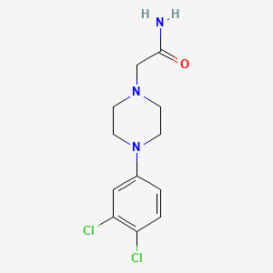 molecular formula C12H15Cl2N3O B5497870 2-[4-(3,4-dichlorophenyl)-1-piperazinyl]acetamide 