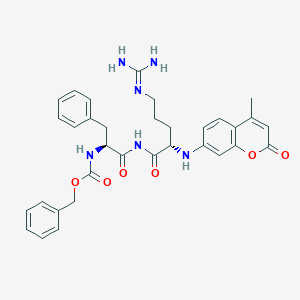 molecular formula C₃₃H₃₆N₆O₆ B549791 盐酸 Z-Phe-Arg-Amc CAS No. 65147-22-0