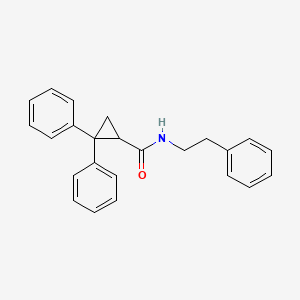 molecular formula C24H23NO B5497929 2,2-diphenyl-N-(2-phenylethyl)cyclopropanecarboxamide 
