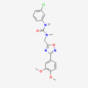 molecular formula C19H19ClN4O4 B5497950 N'-(3-chlorophenyl)-N-{[3-(3,4-dimethoxyphenyl)-1,2,4-oxadiazol-5-yl]methyl}-N-methylurea 