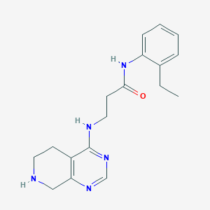 molecular formula C18H23N5O B5497997 N~1~-(2-ethylphenyl)-N~3~-(5,6,7,8-tetrahydropyrido[3,4-d]pyrimidin-4-yl)-beta-alaninamide 