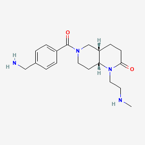 molecular formula C19H28N4O2 B5498004 rel-(4aS,8aR)-6-[4-(aminomethyl)benzoyl]-1-[2-(methylamino)ethyl]octahydro-1,6-naphthyridin-2(1H)-one dihydrochloride 