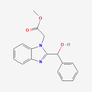 molecular formula C17H16N2O3 B5498017 methyl {2-[hydroxy(phenyl)methyl]-1H-benzimidazol-1-yl}acetate 