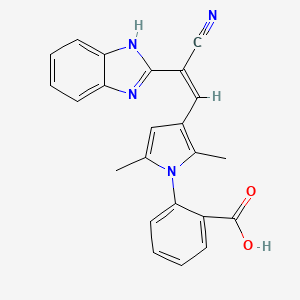 2-{3-[2-(1H-benzimidazol-2-yl)-2-cyanovinyl]-2,5-dimethyl-1H-pyrrol-1-yl}benzoic acid