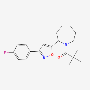 1-(2,2-dimethylpropanoyl)-2-[3-(4-fluorophenyl)-5-isoxazolyl]azepane