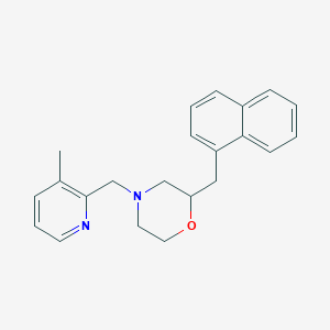 molecular formula C22H24N2O B5498045 4-[(3-methyl-2-pyridinyl)methyl]-2-(1-naphthylmethyl)morpholine 