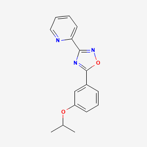 molecular formula C16H15N3O2 B5498068 2-[5-(3-isopropoxyphenyl)-1,2,4-oxadiazol-3-yl]pyridine 