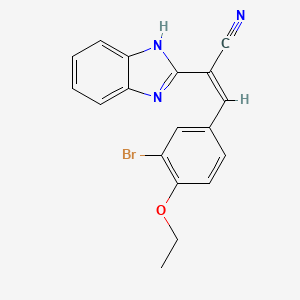 molecular formula C18H14BrN3O B5498094 2-(1H-benzimidazol-2-yl)-3-(3-bromo-4-ethoxyphenyl)acrylonitrile 
