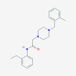 molecular formula C22H29N3O B5498111 N-(2-ethylphenyl)-2-[4-(2-methylbenzyl)-1-piperazinyl]acetamide 