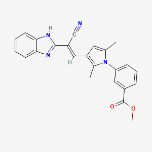 molecular formula C24H20N4O2 B5498133 methyl 3-{3-[2-(1H-benzimidazol-2-yl)-2-cyanovinyl]-2,5-dimethyl-1H-pyrrol-1-yl}benzoate 
