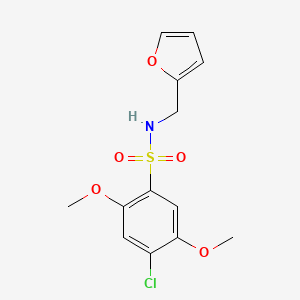 4-chloro-N-(2-furylmethyl)-2,5-dimethoxybenzenesulfonamide