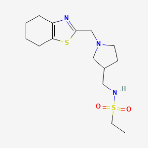 N-{[1-(4,5,6,7-tetrahydro-1,3-benzothiazol-2-ylmethyl)pyrrolidin-3-yl]methyl}ethanesulfonamide