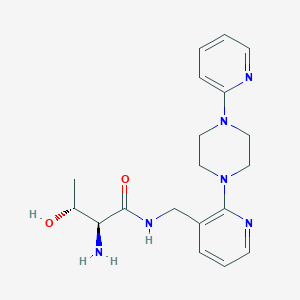 molecular formula C19H26N6O2 B5498187 N~1~-{[2-(4-pyridin-2-ylpiperazin-1-yl)pyridin-3-yl]methyl}-L-threoninamide 