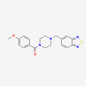 molecular formula C19H20N4O2S B5498196 5-{[4-(4-methoxybenzoyl)-1-piperazinyl]methyl}-2,1,3-benzothiadiazole 