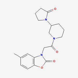 5-methyl-3-{2-oxo-2-[3-(2-oxopyrrolidin-1-yl)piperidin-1-yl]ethyl}-1,3-benzoxazol-2(3H)-one