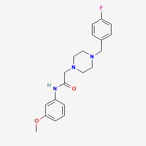 molecular formula C20H24FN3O2 B5498227 2-[4-(4-fluorobenzyl)-1-piperazinyl]-N-(3-methoxyphenyl)acetamide 