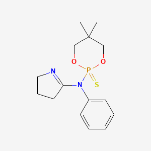 molecular formula C15H21N2O2PS B5498230 N-(5,5-dimethyl-2-sulfido-1,3,2-dioxaphosphinan-2-yl)-N-phenyl-3,4-dihydro-2H-pyrrol-5-amine 