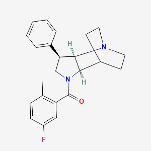 molecular formula C23H25FN2O B5498236 (3R*,3aR*,7aR*)-1-(5-fluoro-2-methylbenzoyl)-3-phenyloctahydro-4,7-ethanopyrrolo[3,2-b]pyridine 