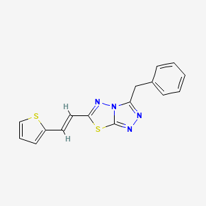 molecular formula C16H12N4S2 B5498242 3-benzyl-6-[2-(2-thienyl)vinyl][1,2,4]triazolo[3,4-b][1,3,4]thiadiazole 