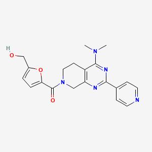 molecular formula C20H21N5O3 B5498244 (5-{[4-(dimethylamino)-2-(4-pyridinyl)-5,8-dihydropyrido[3,4-d]pyrimidin-7(6H)-yl]carbonyl}-2-furyl)methanol 