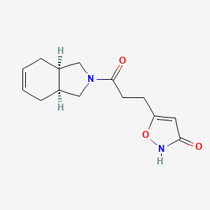 molecular formula C14H18N2O3 B5498265 5-{3-[(3aR*,7aS*)-1,3,3a,4,7,7a-hexahydro-2H-isoindol-2-yl]-3-oxopropyl}-3-isoxazolol 
