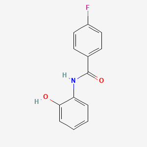 molecular formula C13H10FNO2 B5498273 4-fluoro-N-(2-hydroxyphenyl)benzamide 