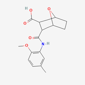 molecular formula C16H19NO5 B5498297 3-{[(2-methoxy-5-methylphenyl)amino]carbonyl}-7-oxabicyclo[2.2.1]heptane-2-carboxylic acid 