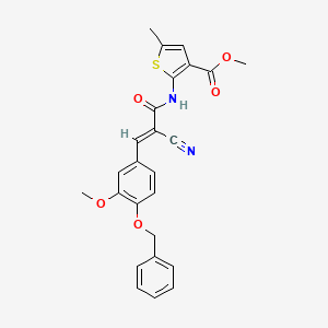 molecular formula C25H22N2O5S B5498308 methyl 2-({3-[4-(benzyloxy)-3-methoxyphenyl]-2-cyanoacryloyl}amino)-5-methyl-3-thiophenecarboxylate 