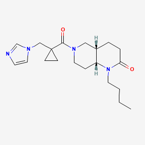 molecular formula C20H30N4O2 B5498363 (4aS*,8aR*)-1-butyl-6-{[1-(1H-imidazol-1-ylmethyl)cyclopropyl]carbonyl}octahydro-1,6-naphthyridin-2(1H)-one 