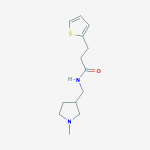 molecular formula C13H20N2OS B5498371 N-[(1-methylpyrrolidin-3-yl)methyl]-3-(2-thienyl)propanamide 