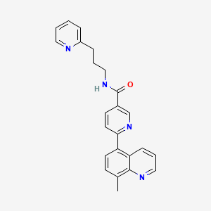 molecular formula C24H22N4O B5498404 6-(8-methylquinolin-5-yl)-N-(3-pyridin-2-ylpropyl)nicotinamide 