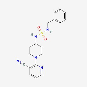 molecular formula C18H21N5O2S B5498428 N-benzyl-N'-[1-(3-cyanopyridin-2-yl)piperidin-4-yl]sulfamide 