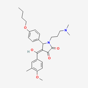 5-(4-butoxyphenyl)-1-[3-(dimethylamino)propyl]-3-hydroxy-4-(4-methoxy-3-methylbenzoyl)-1,5-dihydro-2H-pyrrol-2-one
