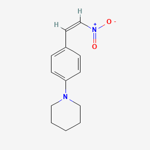 molecular formula C13H16N2O2 B5498460 1-[4-(2-nitrovinyl)phenyl]piperidine 