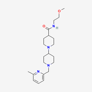molecular formula C21H34N4O2 B5498463 N-(2-methoxyethyl)-1'-[(6-methylpyridin-2-yl)methyl]-1,4'-bipiperidine-4-carboxamide 
