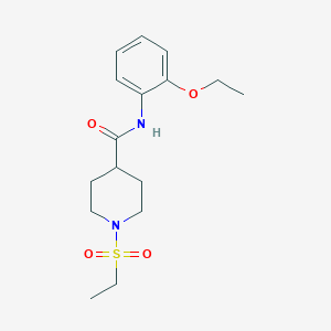 molecular formula C16H24N2O4S B5498492 N-(2-ethoxyphenyl)-1-(ethylsulfonyl)-4-piperidinecarboxamide 