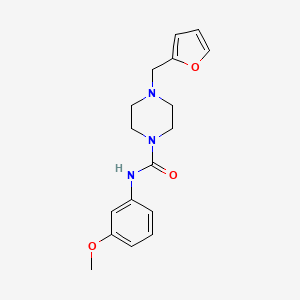 molecular formula C17H21N3O3 B5498507 4-(2-furylmethyl)-N-(3-methoxyphenyl)-1-piperazinecarboxamide 