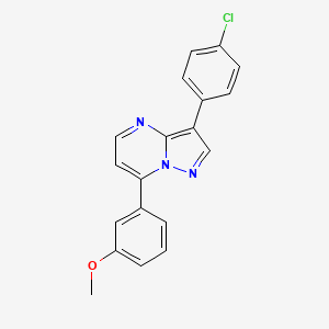 molecular formula C19H14ClN3O B5498516 3-(4-chlorophenyl)-7-(3-methoxyphenyl)pyrazolo[1,5-a]pyrimidine 