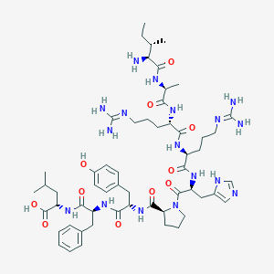 molecular formula C₅₆H₈₅N₁₇O₁₁ B549852 Kinetensin CAS No. 103131-69-7