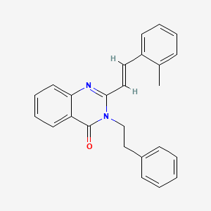 molecular formula C25H22N2O B5498526 2-[2-(2-methylphenyl)vinyl]-3-(2-phenylethyl)-4(3H)-quinazolinone 
