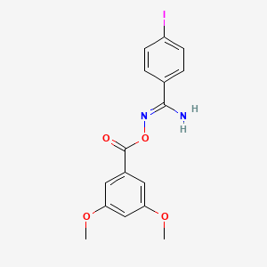 molecular formula C16H15IN2O4 B5498541 N'-[(3,5-dimethoxybenzoyl)oxy]-4-iodobenzenecarboximidamide 