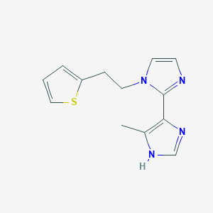 molecular formula C13H14N4S B5498558 5'-methyl-1-[2-(2-thienyl)ethyl]-1H,3'H-2,4'-biimidazole 