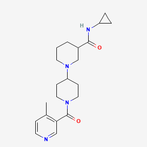 molecular formula C21H30N4O2 B5498607 N-cyclopropyl-1'-[(4-methylpyridin-3-yl)carbonyl]-1,4'-bipiperidine-3-carboxamide 