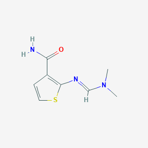 molecular formula C8H11N3OS B5498636 2-{[(dimethylamino)methylene]amino}-3-thiophenecarboxamide 