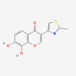 molecular formula C13H9NO4S B5498648 7,8-dihydroxy-3-(2-methyl-1,3-thiazol-4-yl)-4H-chromen-4-one 