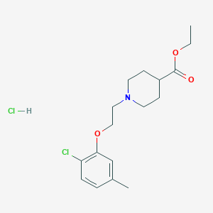 molecular formula C17H25Cl2NO3 B5498660 ethyl 1-[2-(2-chloro-5-methylphenoxy)ethyl]-4-piperidinecarboxylate hydrochloride 