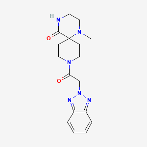 9-(2H-1,2,3-benzotriazol-2-ylacetyl)-1-methyl-1,4,9-triazaspiro[5.5]undecan-5-one