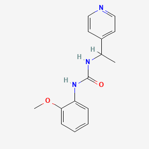 molecular formula C15H17N3O2 B5498687 N-(2-methoxyphenyl)-N'-[1-(4-pyridinyl)ethyl]urea 