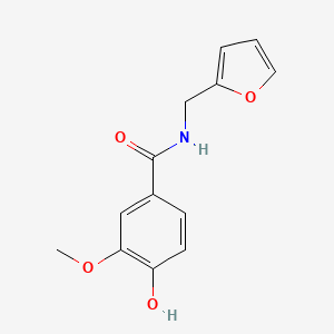 molecular formula C13H13NO4 B5498731 N-(2-furylmethyl)-4-hydroxy-3-methoxybenzamide 